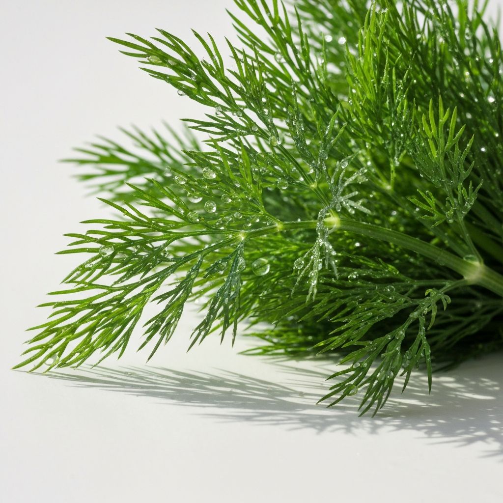 Fresh dill herb with feathery leaves